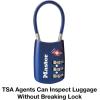 Master Lock Blue Set Your Own Combination TSA Approved Luggage Lock, Travel Zipper Padlock is Perfect for Suitcases, Bags, or Backpacks, 4688D(Blue)