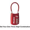 Master Lock Blue Set Your Own Combination TSA Approved Luggage Lock, Travel Zipper Padlock is Perfect for Suitcases, Bags, or Backpacks, 4688D(Red)