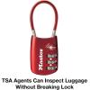 Master Lock Blue Set Your Own Combination TSA Approved Luggage Lock, Travel Zipper Padlock is Perfect for Suitcases, Bags, or Backpacks, 4688D(Red)