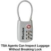 Master Lock Blue Set Your Own Combination TSA Approved Luggage Lock, Travel Zipper Padlock is Perfect for Suitcases, Bags, or Backpacks, 4688D(Silver)