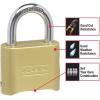 Master Lock Brass Combination Padlock for Indoor and Outdoor use with Resettable Combination for Gym Locker, Gate, Fence, or Shed Lock, 175D(1 Pack)