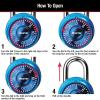 Master Lock Padlock, Mini Dial Combination Lock for Gym or School Lockers, Small Lock is 1-9/16 Inches Wide, Color Assortment Pack, (Pack of 3), 1533TRI(3 count (Pack of 1))
