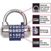Master Lock Padlock, Set Your Own Word Combination Lock, 2-1/2 in. Wide, Black, 1534DBLK(Word Combo  Black)