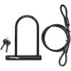 Master Lock 8170D, 6-1/8 inch Wide U-Lock with 8″ Shackle, Black(7-1/4 inch U-Lock (Pack of 6))