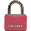 Master Lock Black Covered Aluminum Padlock, Gym Locker Lock with Key for Indoor or Outdoor Use with Vinyl Weather Resistant Cover, 141D(Pink)