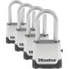 Master Lock Silver Outdoor Combination Lock, Heavy Duty Weather Resistant Padlock with Resettable Code and Cut Resistant Boron Carbide Shackle for Outdoor Use, M176XDLH(4 Pack)