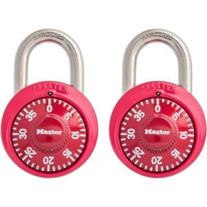 Master Lock 1526D Locker Lock Combination Padlock 1 Pack Purple(2 Pack  Colors may vary)