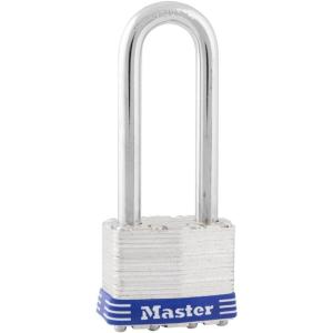 Master Lock 1KALJ Outdoor Padlock with Key, 1 Pack, Silver