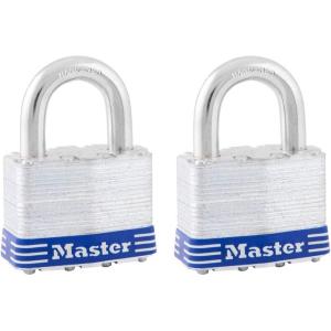 Master Lock 5T Outdoor Padlock with Key, 2 Pack Keyed-Alike, Silver(2 Pack  Keyed-Alike)