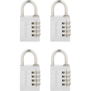 Master Lock 643D Set Your Own Combination Padlock, 1 Pack, Silver(4 Pack)