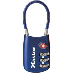 Master Lock Blue Set Your Own Combination TSA Approved Luggage Lock, Travel Zipper Padlock is Perfect for Suitcases, Bags, or Backpacks, 4688D(Blue)