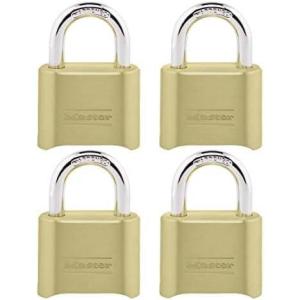 Master Lock Brass Combination Padlock for Indoor and Outdoor use with Resettable Combination for Gym Locker, Gate, Fence, or Shed Lock, 175D(40 Pack)