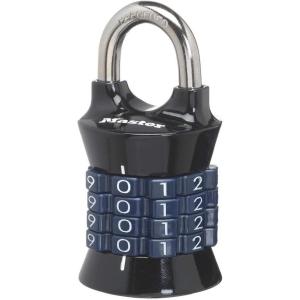 Master Lock Word Combination Lock, Set Your Own Word Letter Lock for Gym and School Lockers, Indoor Combo Padlock, Colors May Vary, 1535DWD(Number Combo  Color May Vary)