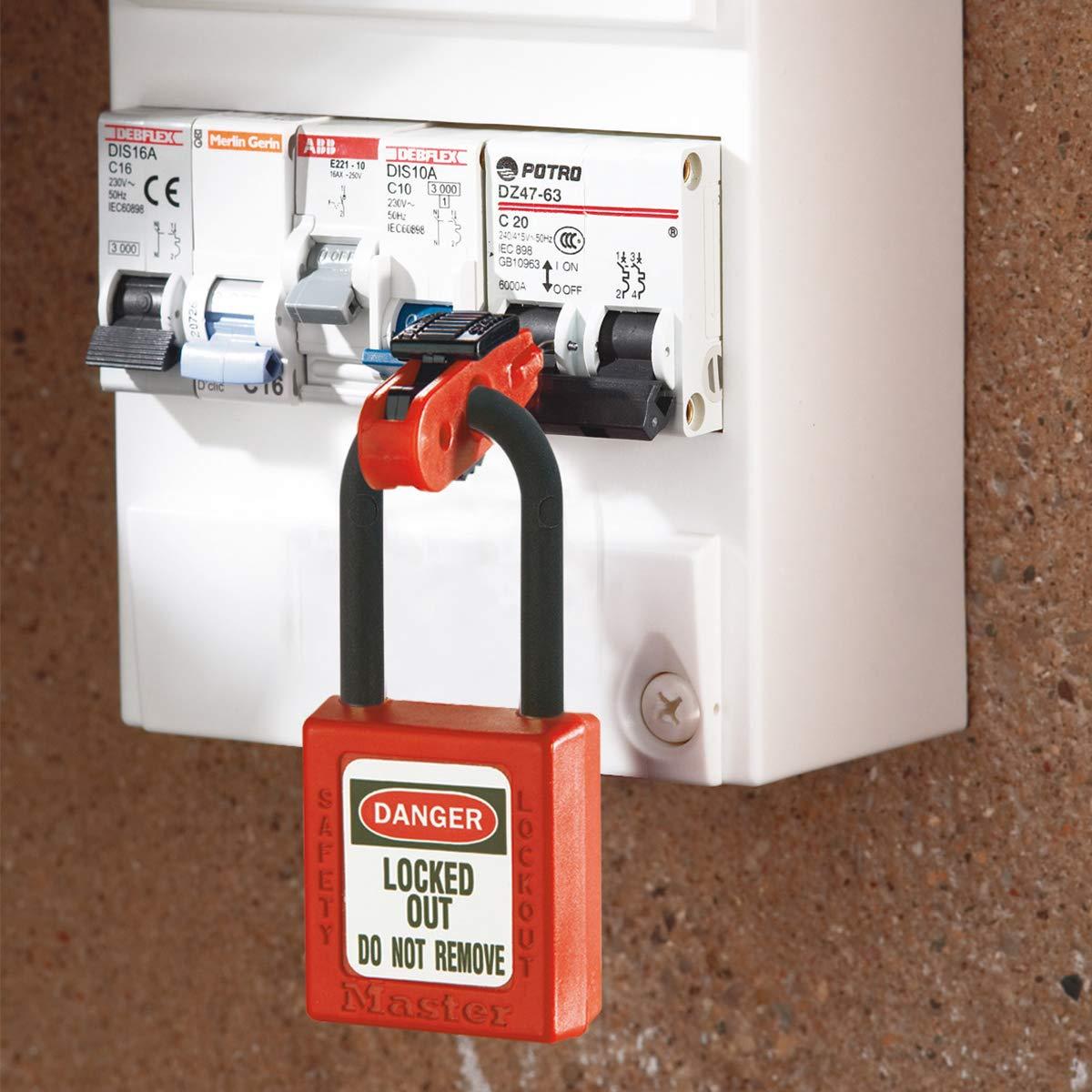 imageMaster Lock 406RED Lockout Tagout Safety Padlock with KeyRed