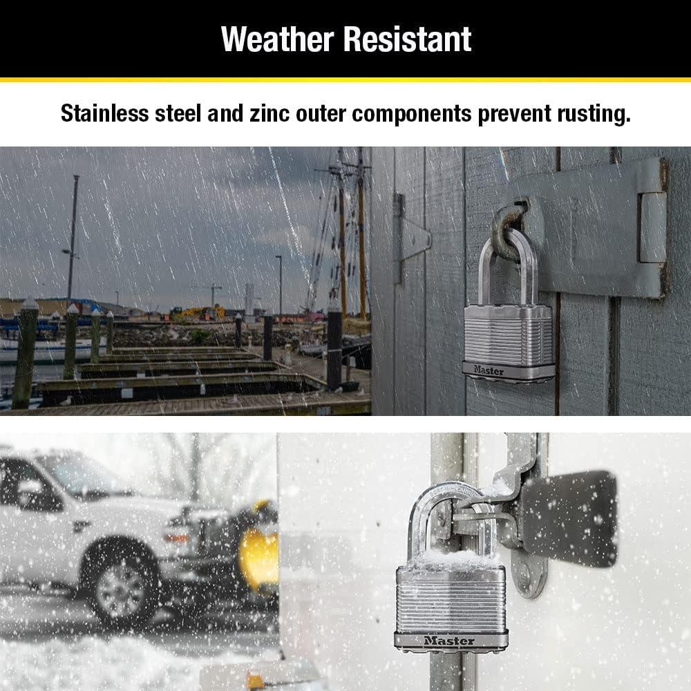 imageMaster Lock M15XTLF Magnum Heavy Duty Outdoor Padlock with Key 2 Pack KeyedAlike1 Pack