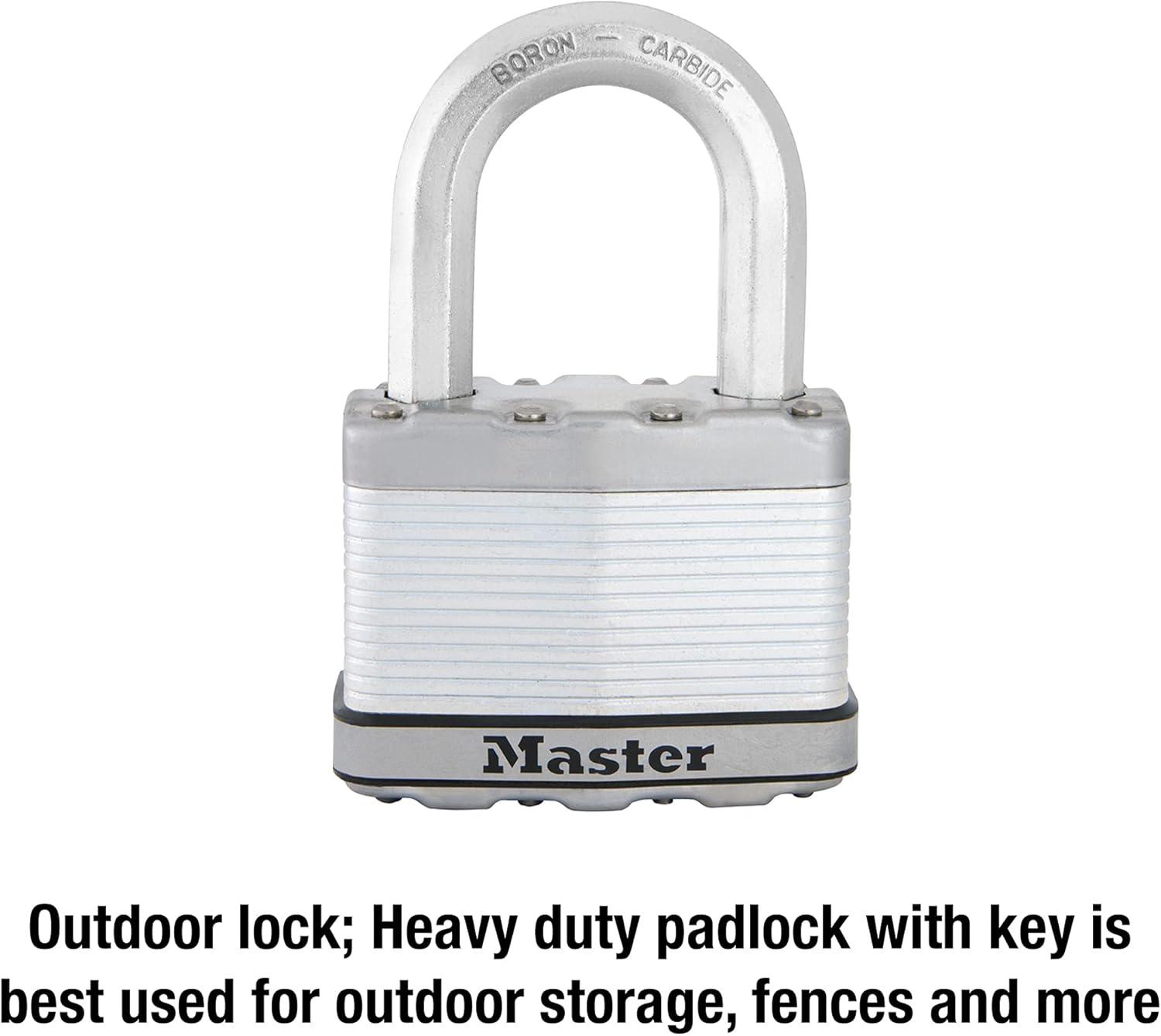 imageMaster Lock M15XTLF Magnum Heavy Duty Outdoor Padlock with Key 2 Pack KeyedAlike1 Pack