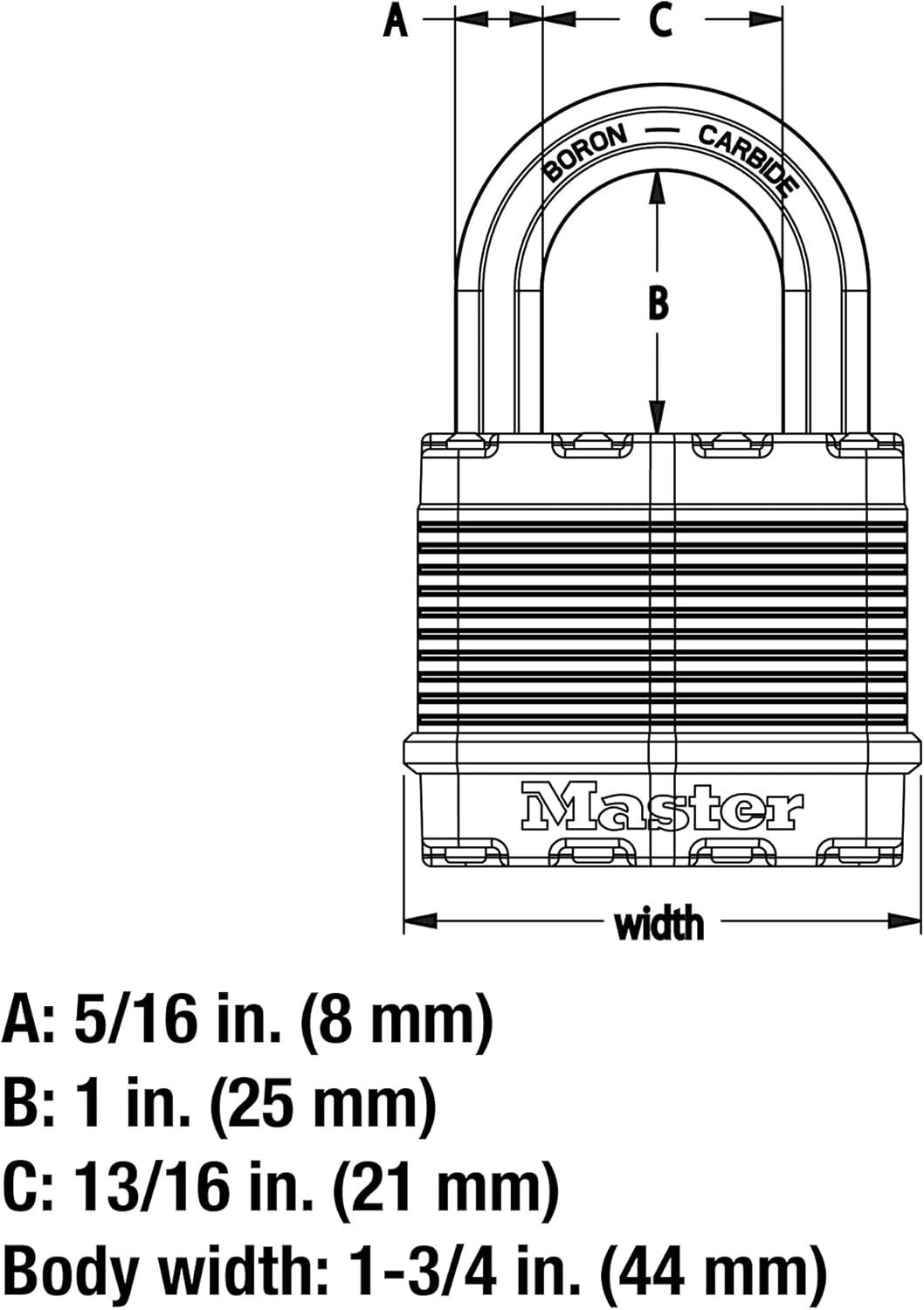 imageMaster Lock M1XT Magnum Heavy Duty Padlock with Key 2 Pack KeyedAlike4 Pack KeyedAlike