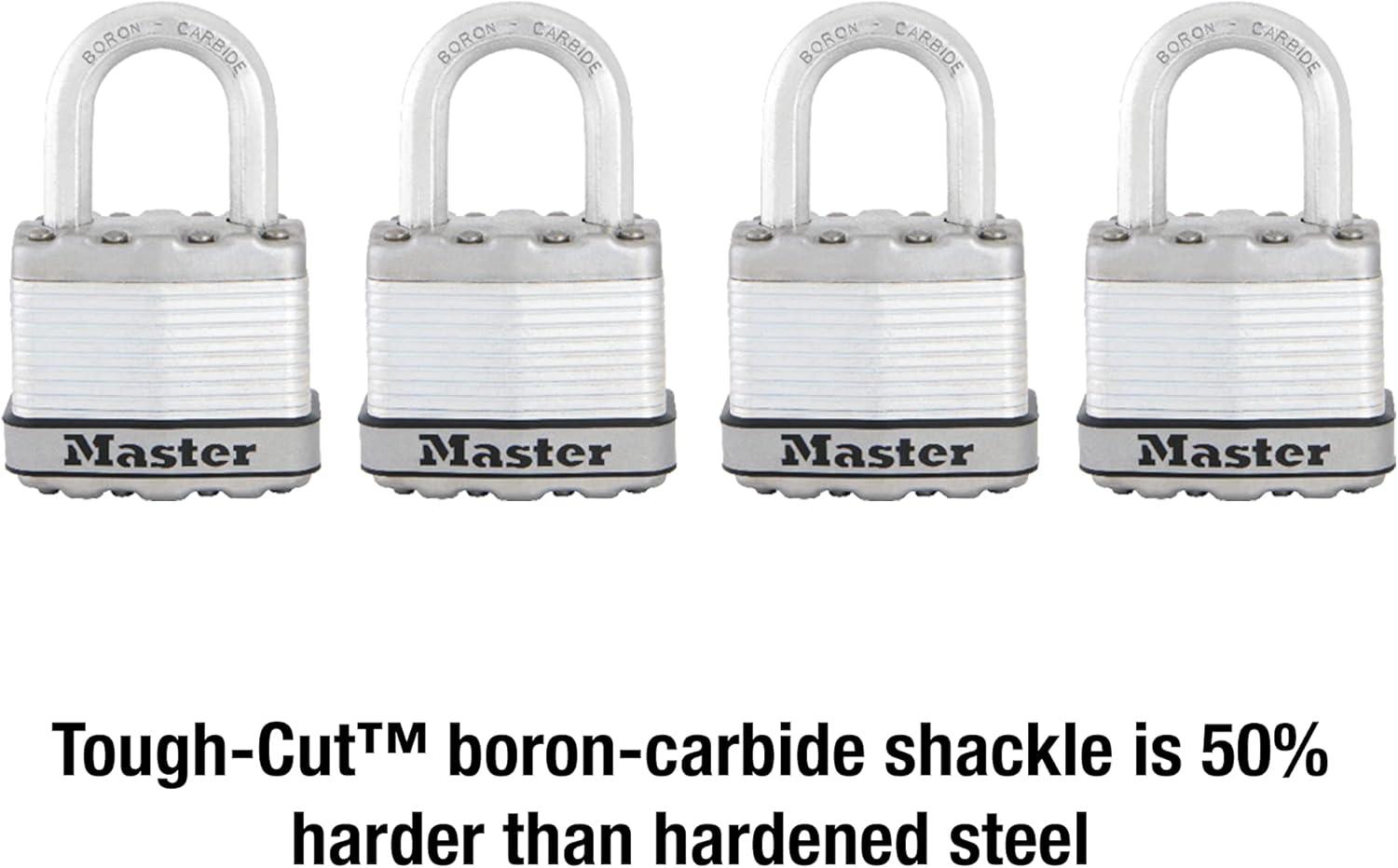 imageMaster Lock M1XT Magnum Heavy Duty Padlock with Key 2 Pack KeyedAlike4 Pack KeyedAlike