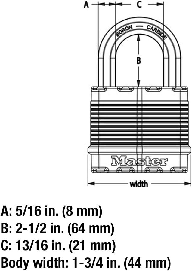 imageMaster Lock M1XTLJ Magnum Heavy Duty Padlock with Key 2 Pack KeyedAlike2 Pack KeyedAlike