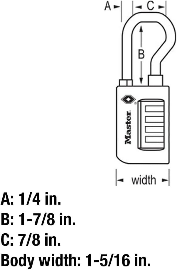 imageMaster Lock Padlock Set Your Own Combination TSA Accepted Luggage Lock 1516 in Wide 4696D Black1 Pack