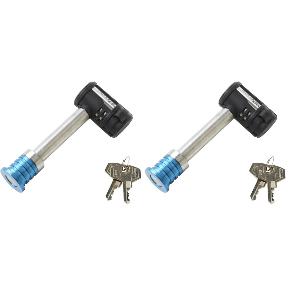 imageMaster Lock 1480DAT Stainless Steel Receiver Lock for 58 in Receiver Hole1 Count Pack of 2