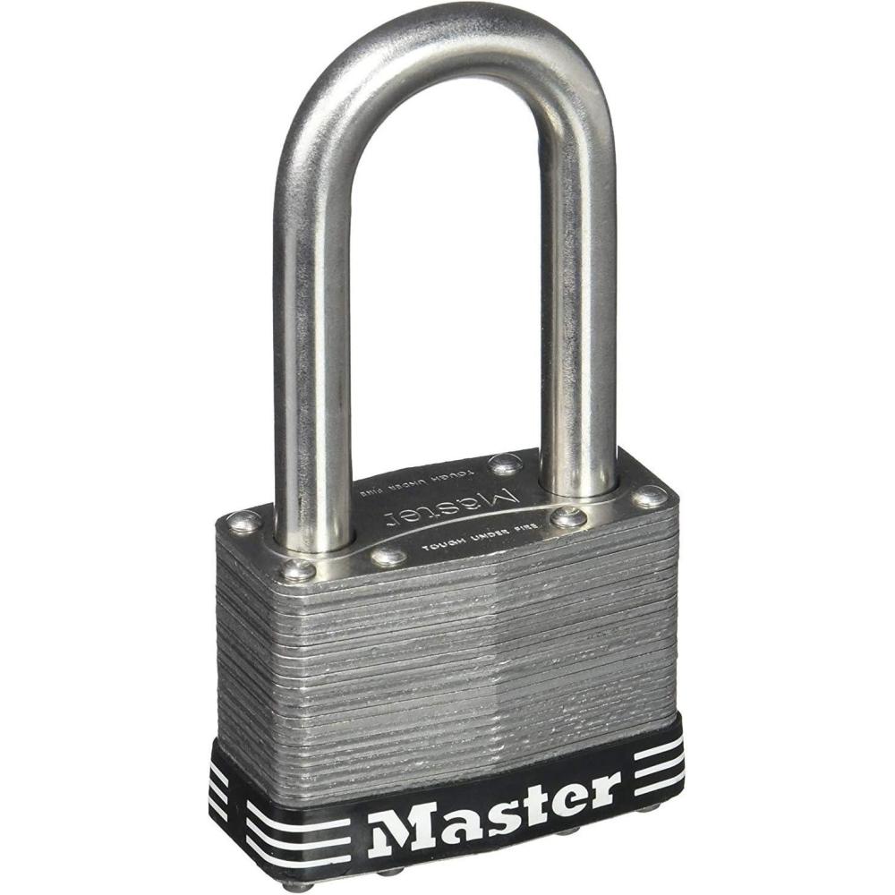 imageMaster Lock 15SSTLJ Stainless Steel Outdoor Padlock with Key 2 Pack KeyedAlike2 Pack  KeyedAlike