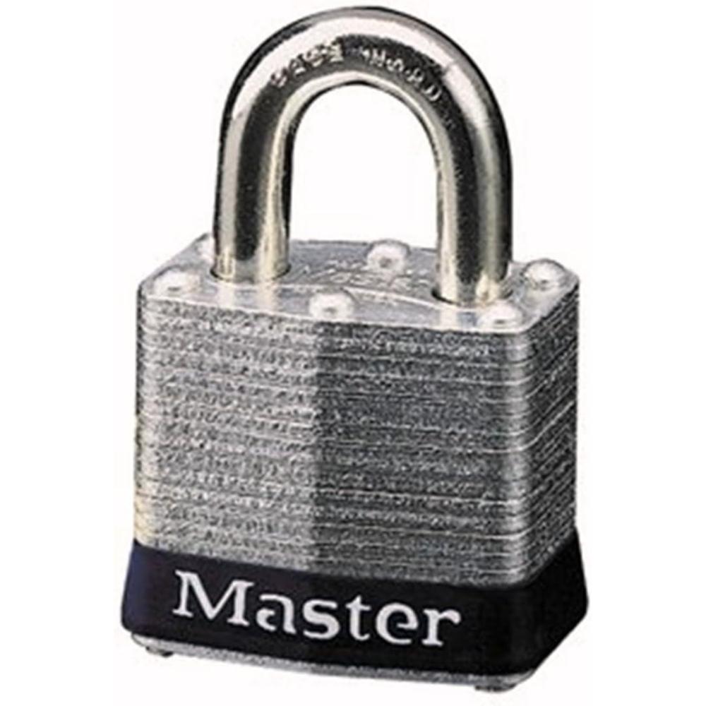imageMaster Lock 3BLU Laminated Steel Lockout Tagout Safety Padlock with Key BlueBlack