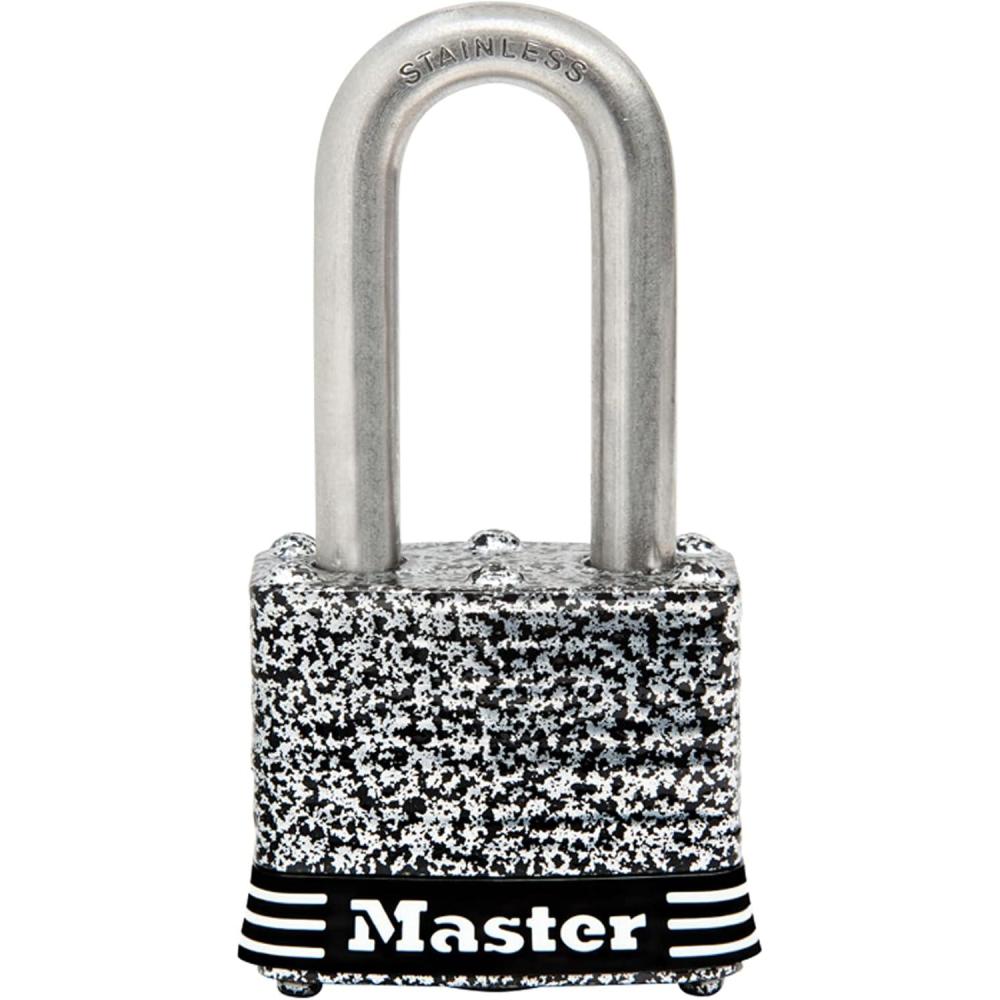 imageMaster Lock 3SSKADLF Stainless Steel Outdoor Padlock with Key 1 Pack1 Pack