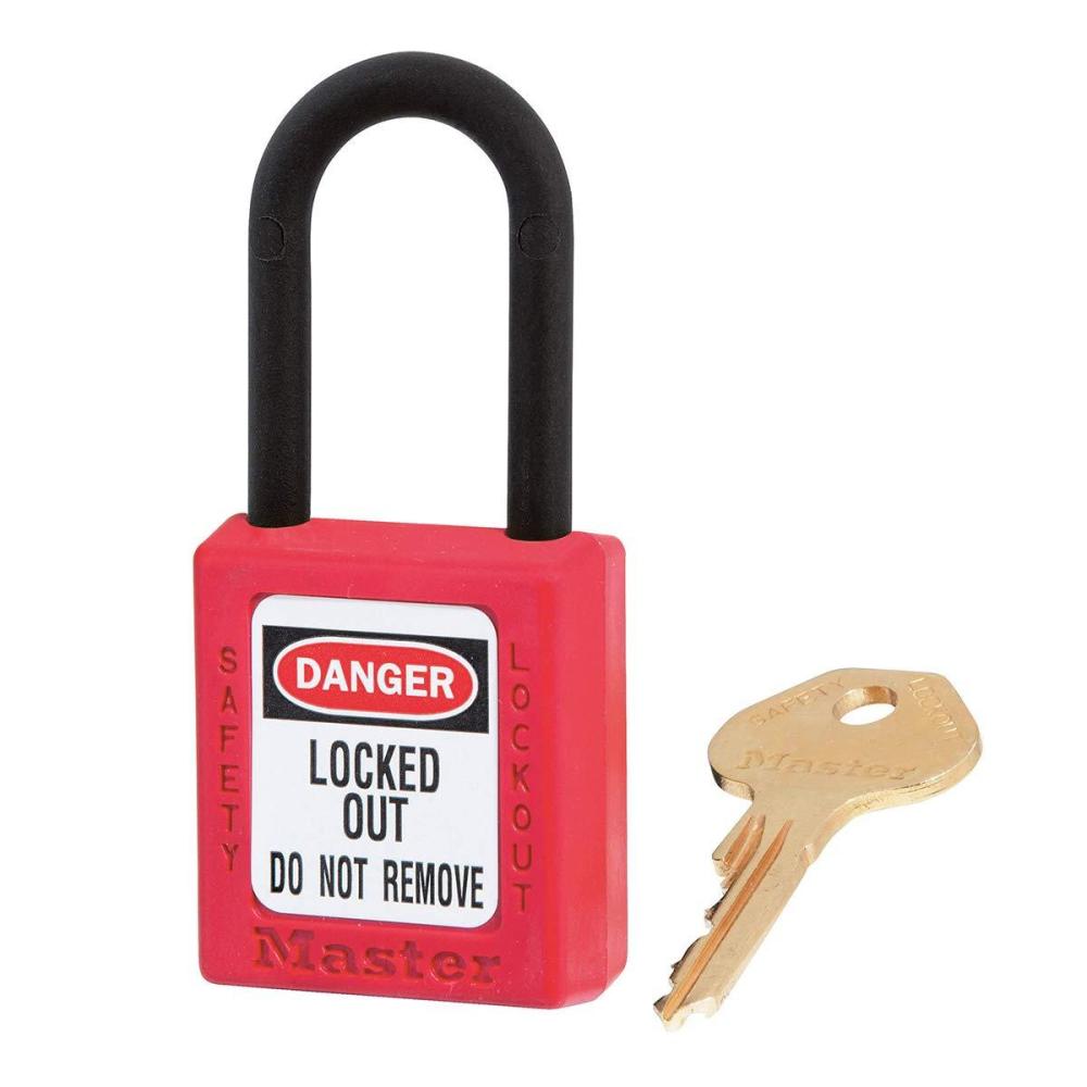 imageMaster Lock 406RED Lockout Tagout Safety Padlock with KeyRed