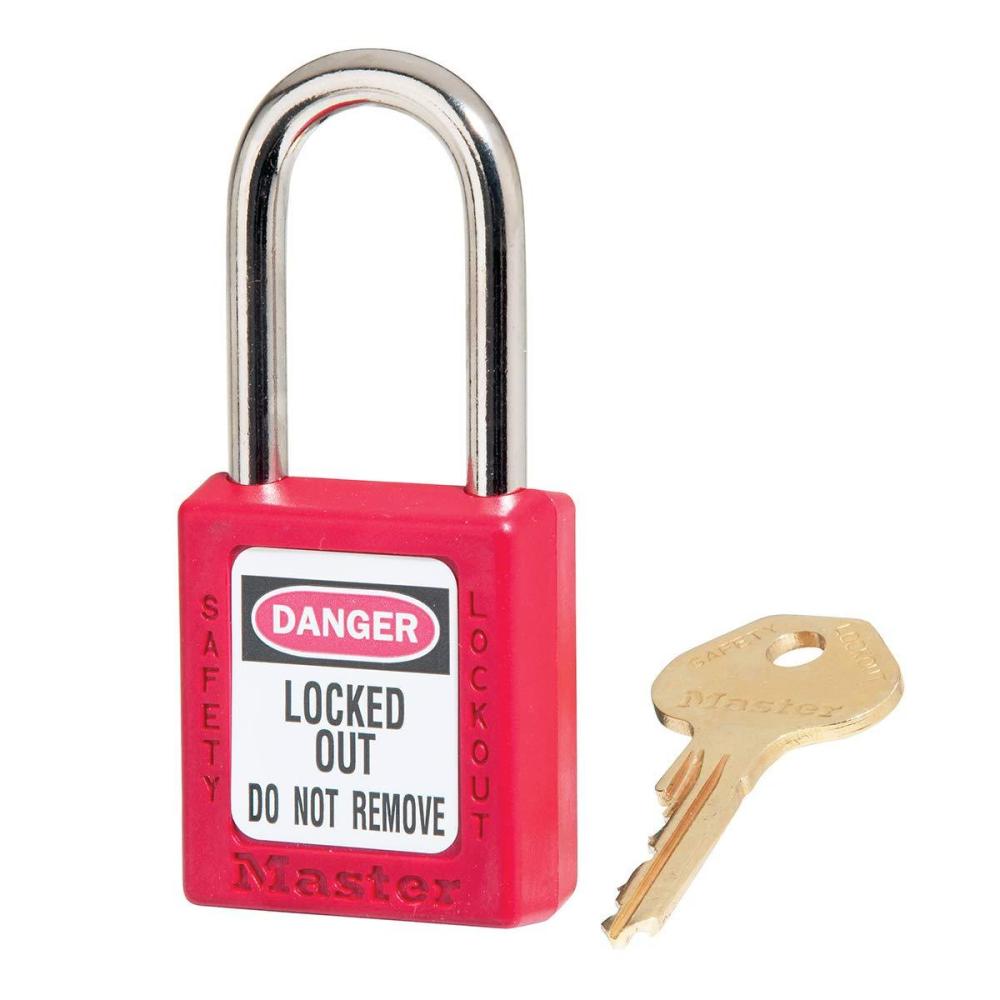imageMaster Lock 410BLU Lockout Tagout Safety Padlock with KeyRed