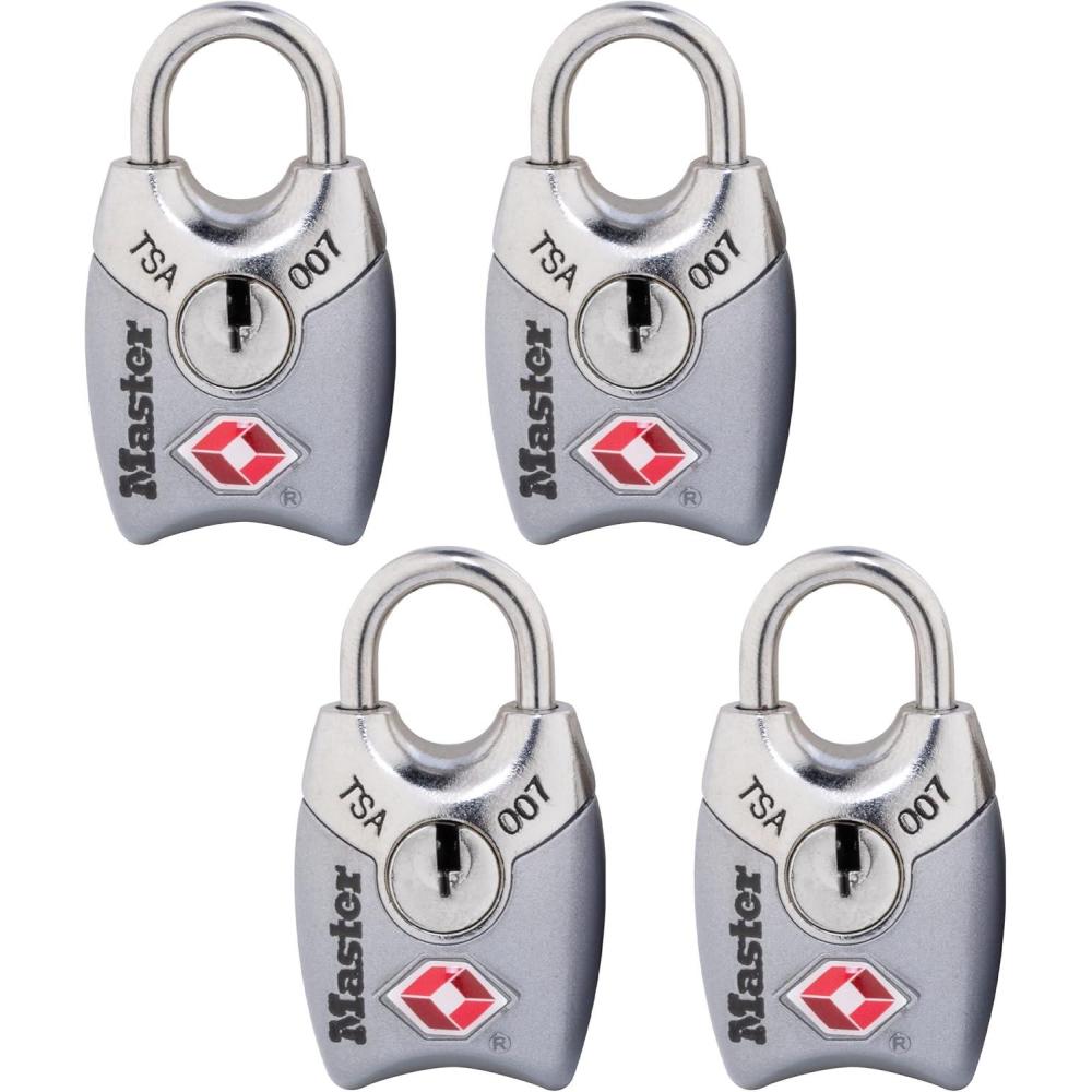 imageMaster Lock 4689Q TSA Approved Luggage Lock 4 Pack Colors May Vary4 Count Pack of 1