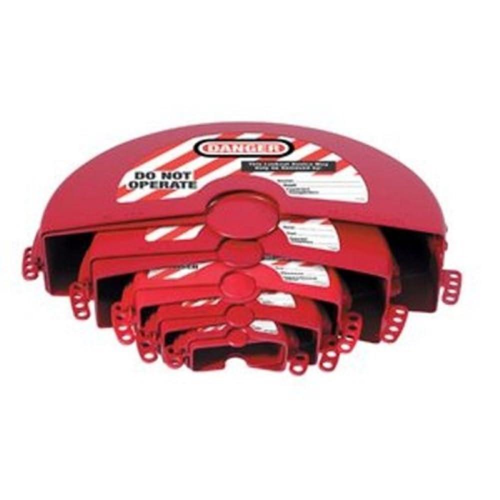 imageMaster Lock 485 Lockout Tagout Rotating Gate Valve Lockouts Pack of 5 Assorted SizesSet of 5 For 1 13 Valve Handle Diameters
