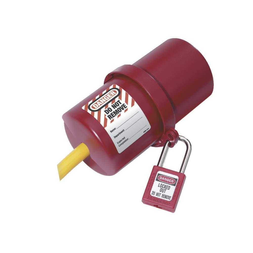 imageMaster Lock 488 Lockout Tagout Electrical Plug Lockout 220550 VoltsLarge for 240 550 Volt