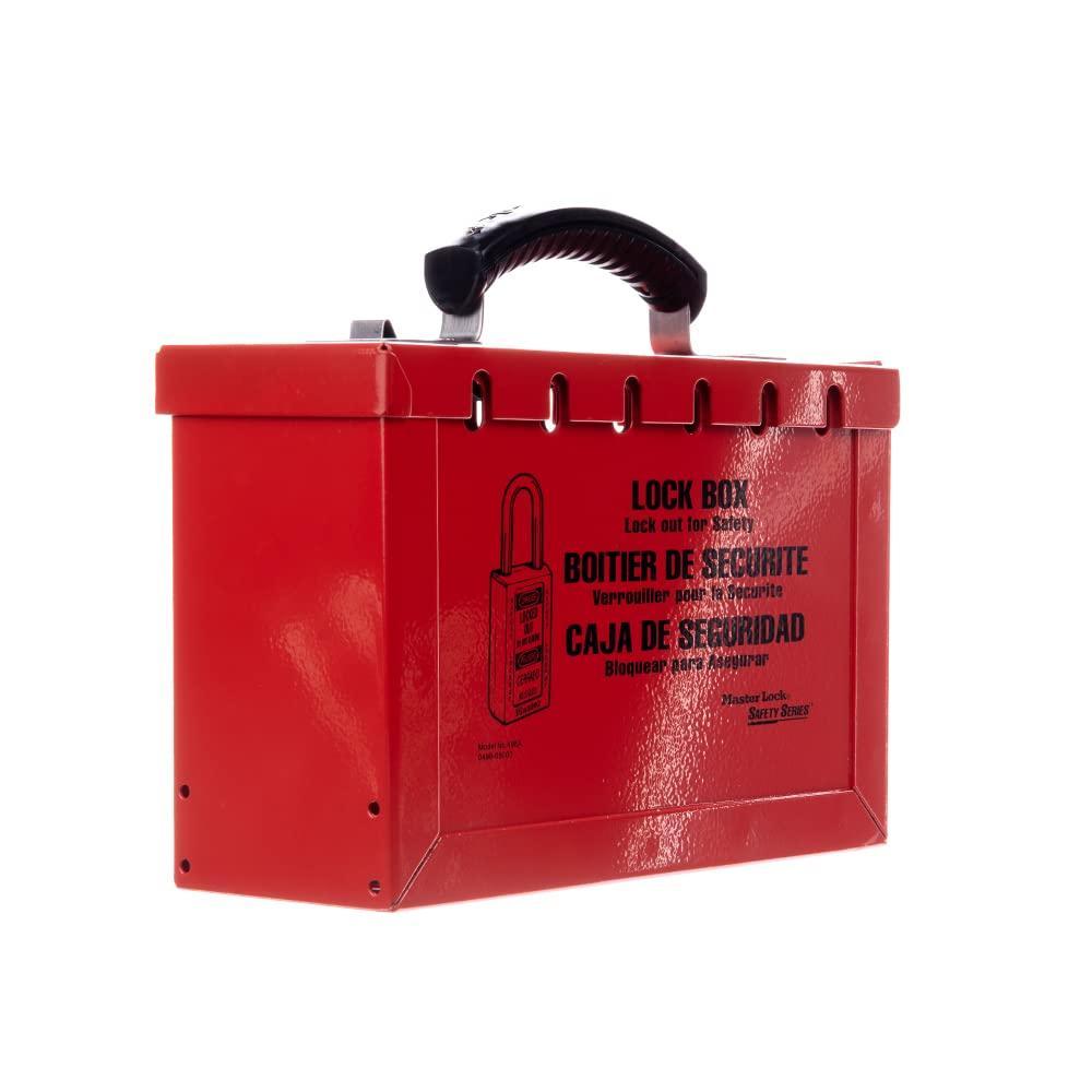 imageMaster Lock 498A Lockout Tagout Portable Group Lock Box12 Padlock Capacity