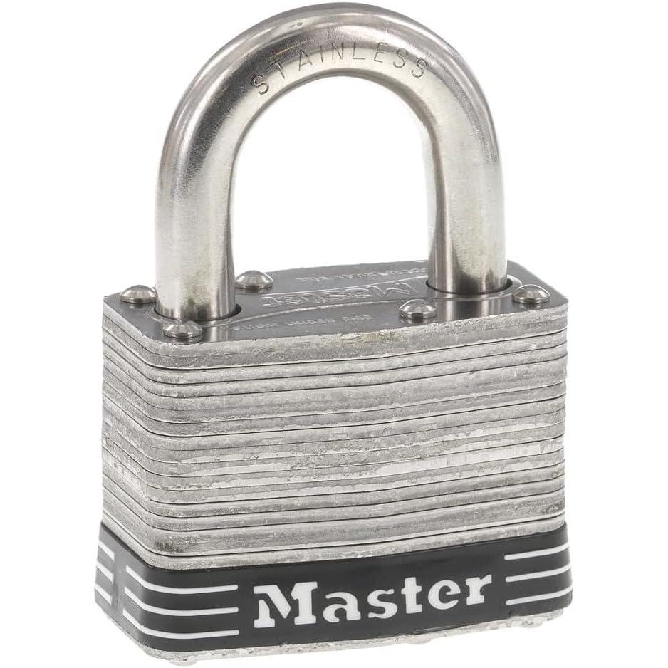 imageMaster Lock 5SST Stainless Steel Outdoor Padlock with Key 2 Pack KeyedAlike1 Pack
