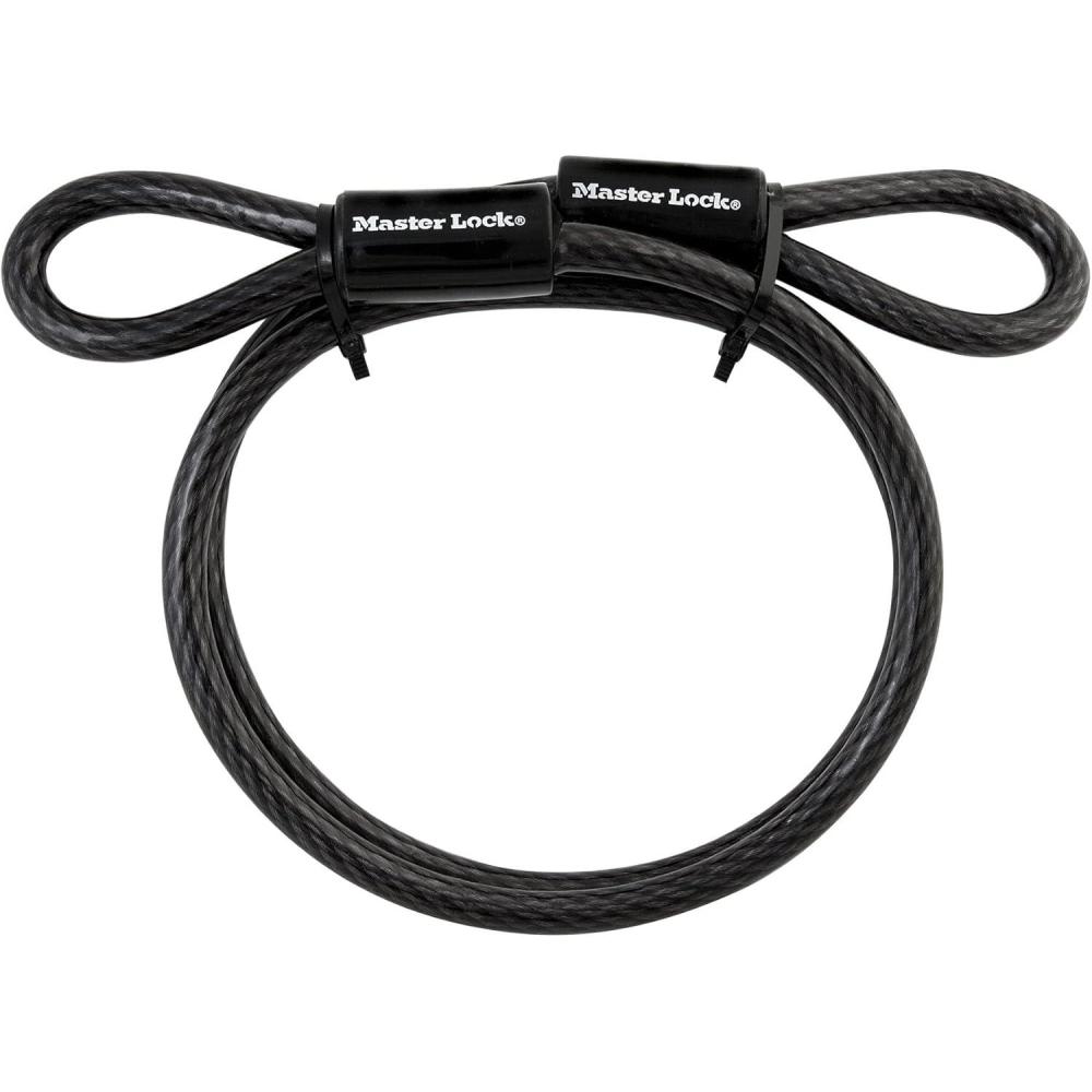 imageMaster Lock 72DPF Steel Cable with Looped Ends 15 ft Long 1 Pack Black4 ft cable