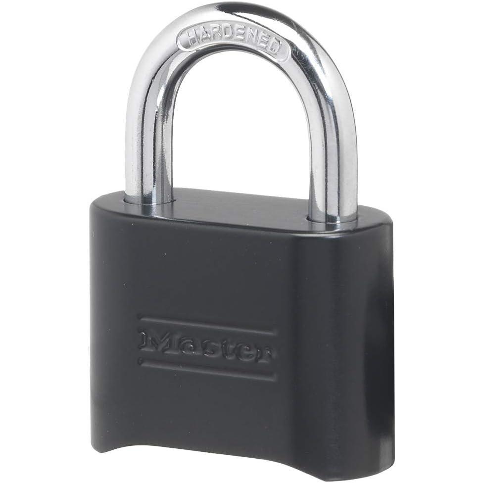 imageMaster Lock Black Combination Padlock Set Your Own Combo Lock Weather Resistant Indoor and Outdoor Padlock with Code for Gym Locker Gate Shed 178DCombination Lock  1 Pack
