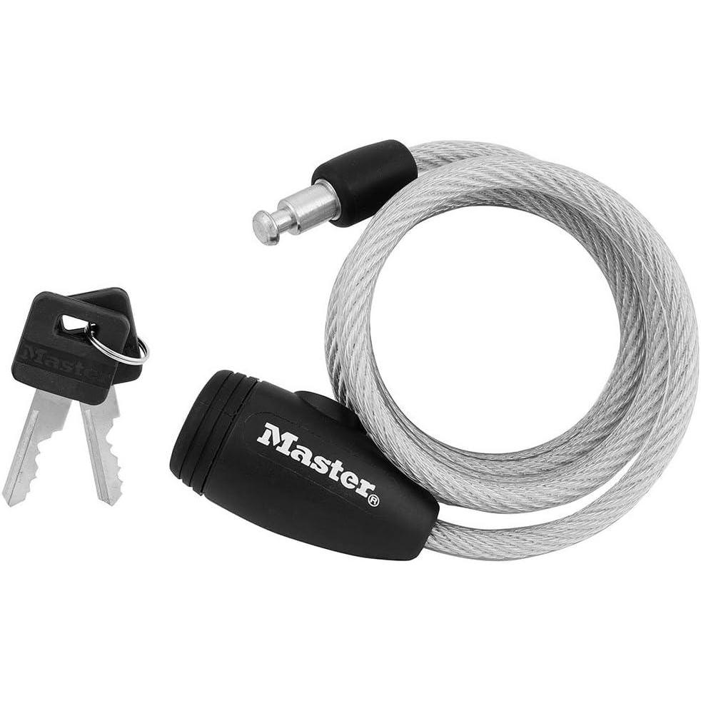 imageMaster Lock Cable Lock Keyed Bike Lock 6 ft Long 8154DPF5 Ft x 516 inch Cable
