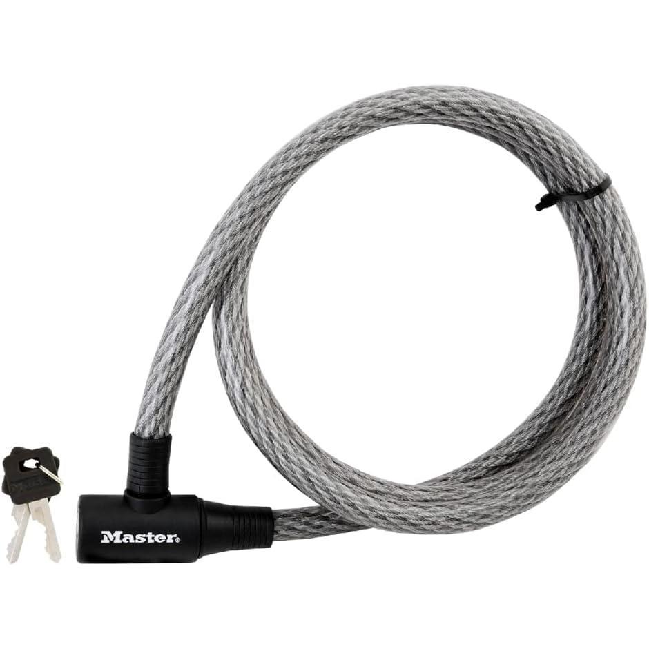 imageMaster Lock Cable Lock Keyed Bike Lock 6 ft Long 8154DPF6 Ft x 58 inch Cable