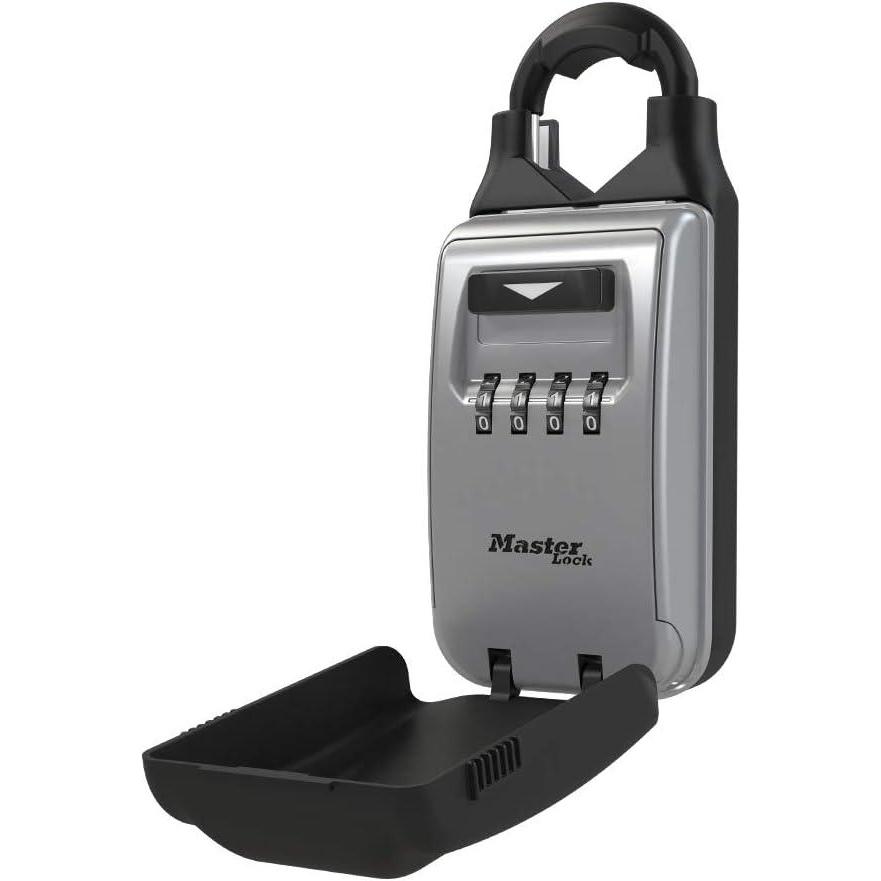 imageMaster Lock Lock Box Set Your Own Combination Portable Key Safe 234 in Wide 5406DBlack Grey6 Key Capacity