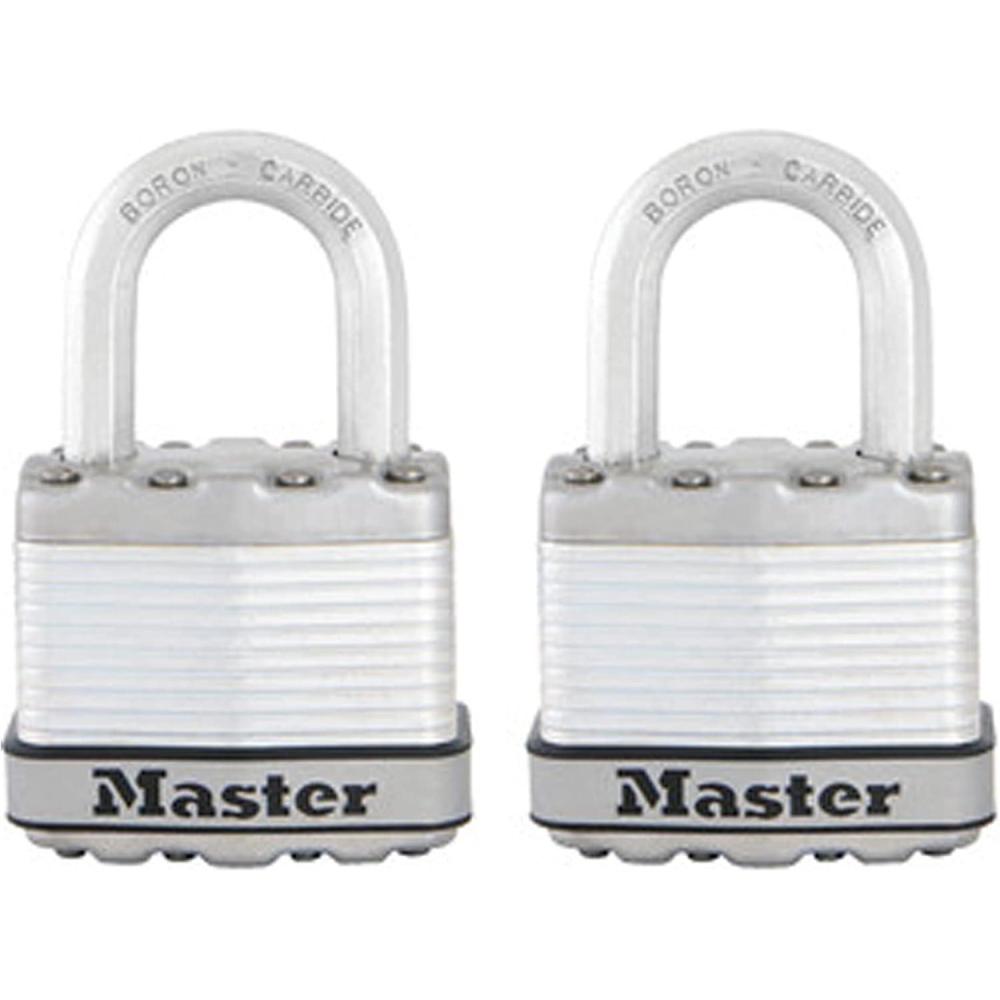 imageMaster Lock M1XT Magnum Heavy Duty Padlock with Key 2 Pack KeyedAlike2 Pack KeyedAlike