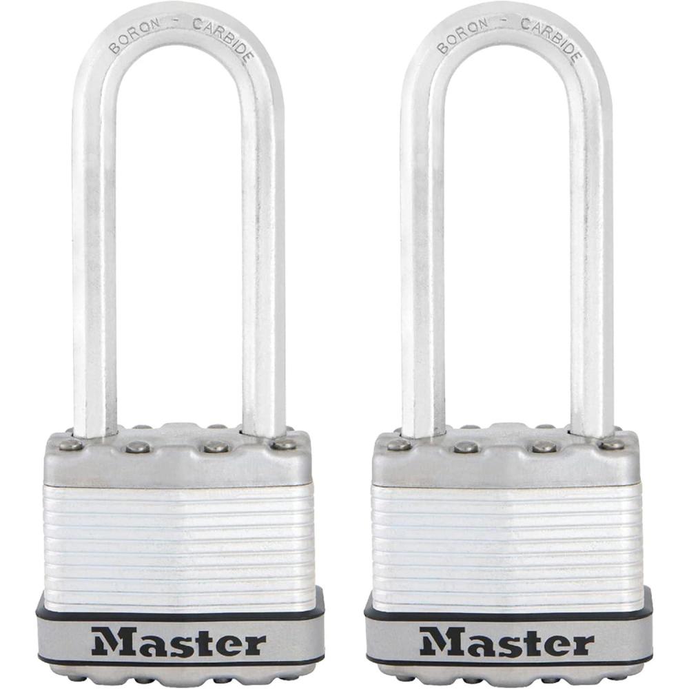 imageMaster Lock M1XTLJ Magnum Heavy Duty Padlock with Key 2 Pack KeyedAlike2 Pack KeyedAlike