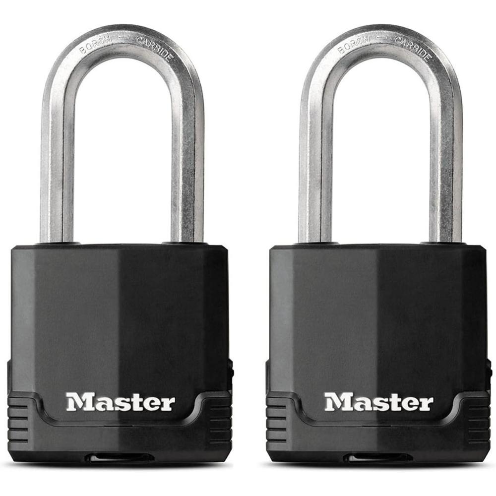 imageMaster Lock M515XTLH Magnum Heavy Duty Padlock with Key 2 Pack KeyedAlike2 Pack  KeyedAlike