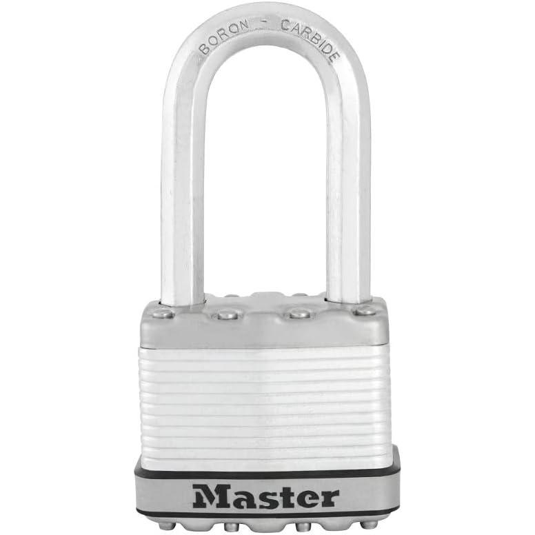 imageMaster Lock M5XDLH Magnum Heavy Duty Padlock with Key 1 Pack Silver1 Pack