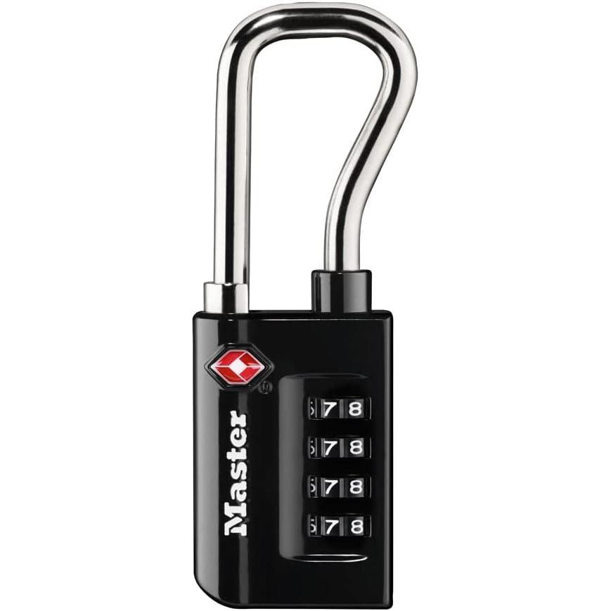 imageMaster Lock Padlock Set Your Own Combination TSA Accepted Luggage Lock 1516 in Wide 4696D Black1 Pack