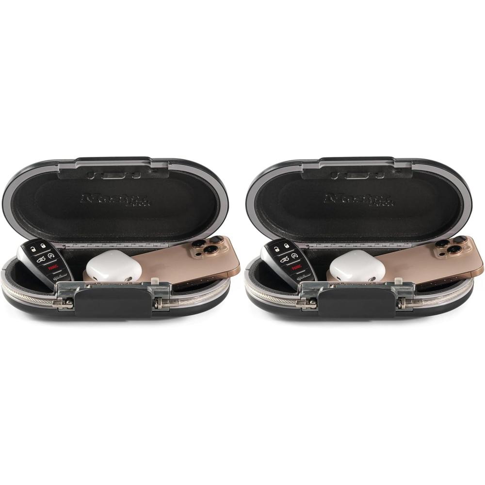 imageMaster Lock Portable Small Lock Box Set Your Own Combination Lock Portable Safe Personal Travel Safe 5900D Gunmetal GreyBlack