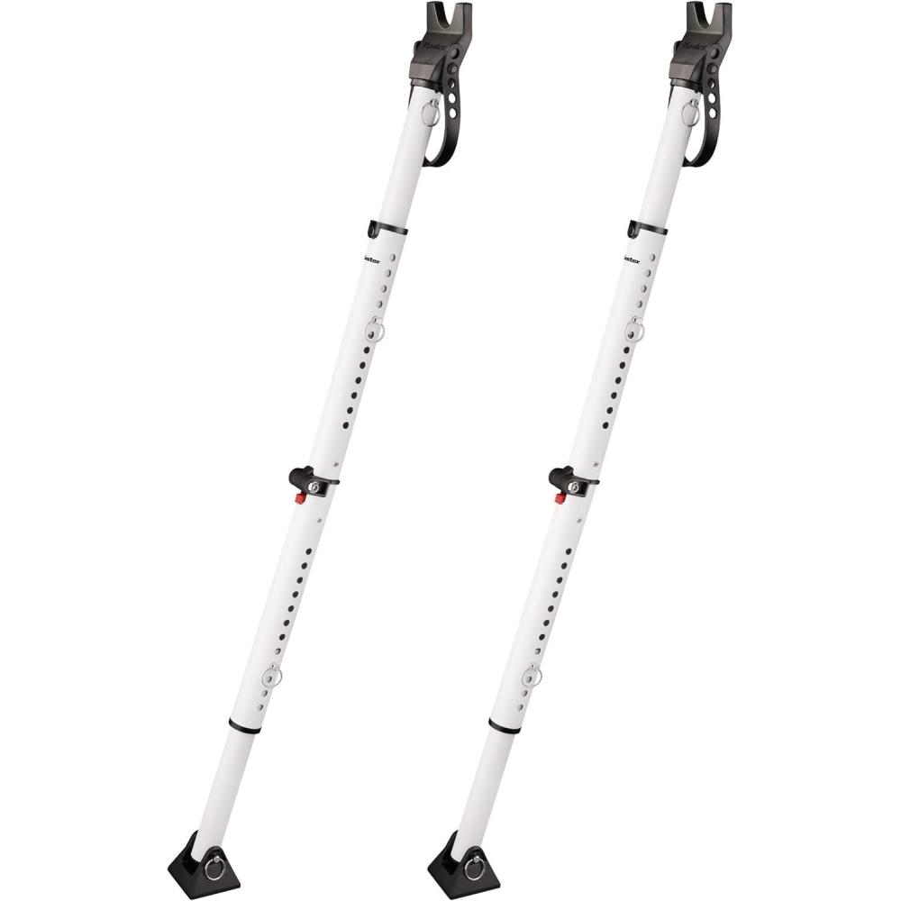 imageMaster Lock Sliding Door Stopper and Door Security Bar Adjustable for Hinged and Sliding Doors Compact Enough to Travel for Hotel Security White 270ECFolding Security Bar 2 Pack