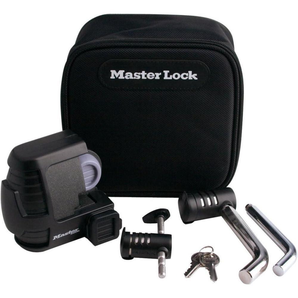 imageMaster Lock Trailer Lock Trailer Coupler ampamp Receiver Lock Combo Pack 3794DAT  Red