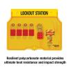 Master Lock 1482B Lockout Tagout Padlock Station , Yellow(Includes 4 Aluminum Padlocks)