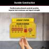 Master Lock 1482B Lockout Tagout Padlock Station , Yellow(Includes 4 Zenex Padlocks)